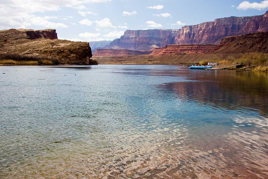 Colorado River at Lees Ferry Crossing is also mile zero of the Grand Canyon