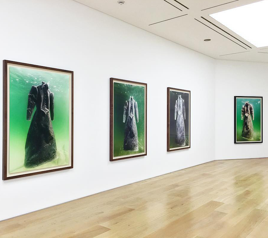 Artist submerges death robe at the Dead Sea