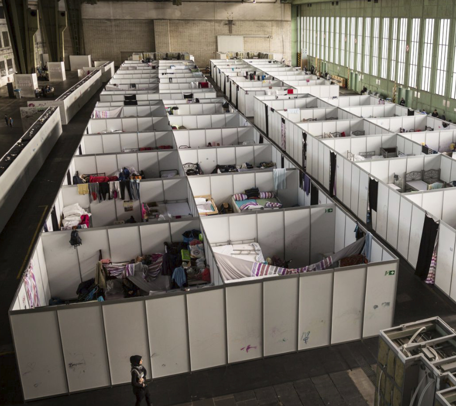 Refugee center in Berlin