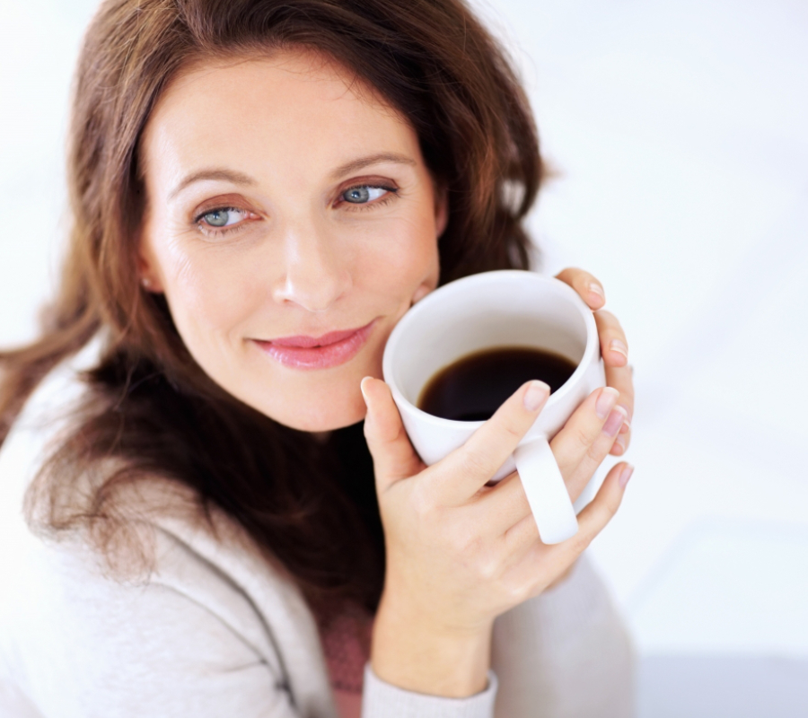 Woman, coffee