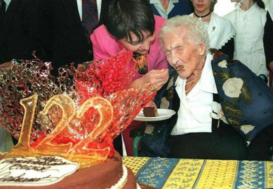 Jeanne Calment has been the only human to have lived more than the 110 years old, passing away at the age of 122. Photo credit: Quotesgram
