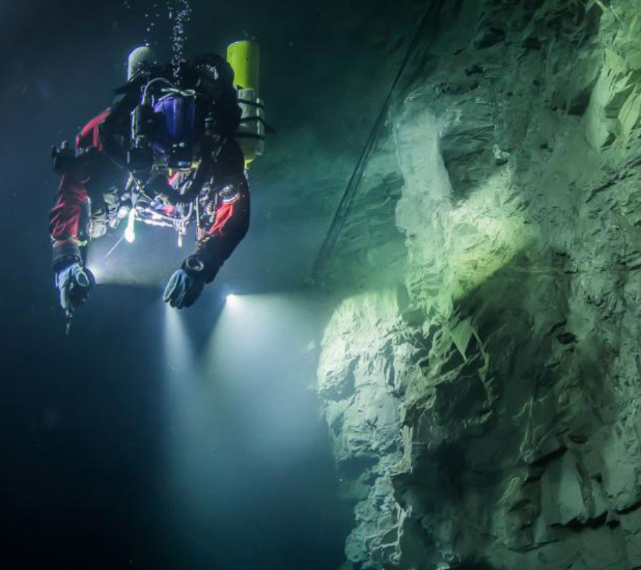 Underwater cave/Czech Republic
