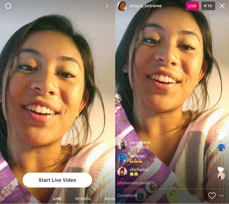 Instagram Live Video, Disappearing Photos