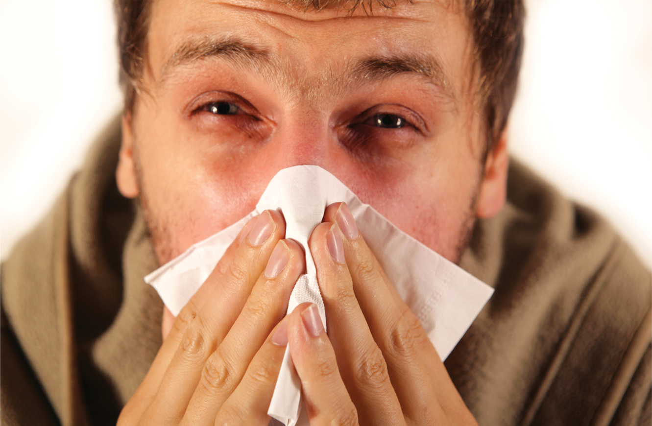 Man with a flu