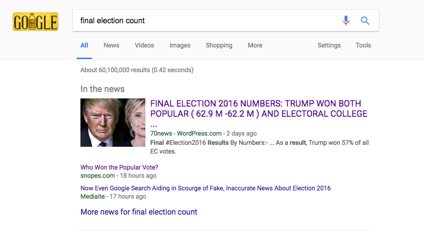 Google Fake news