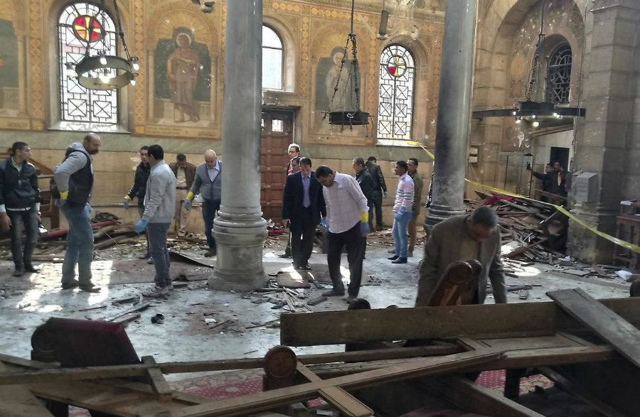 Many of the victims were women and children since the bomb was placed in the section reserved for female believers. Photo credit: AP / The Wall Street Journal