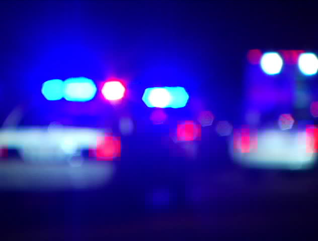 Police lights.