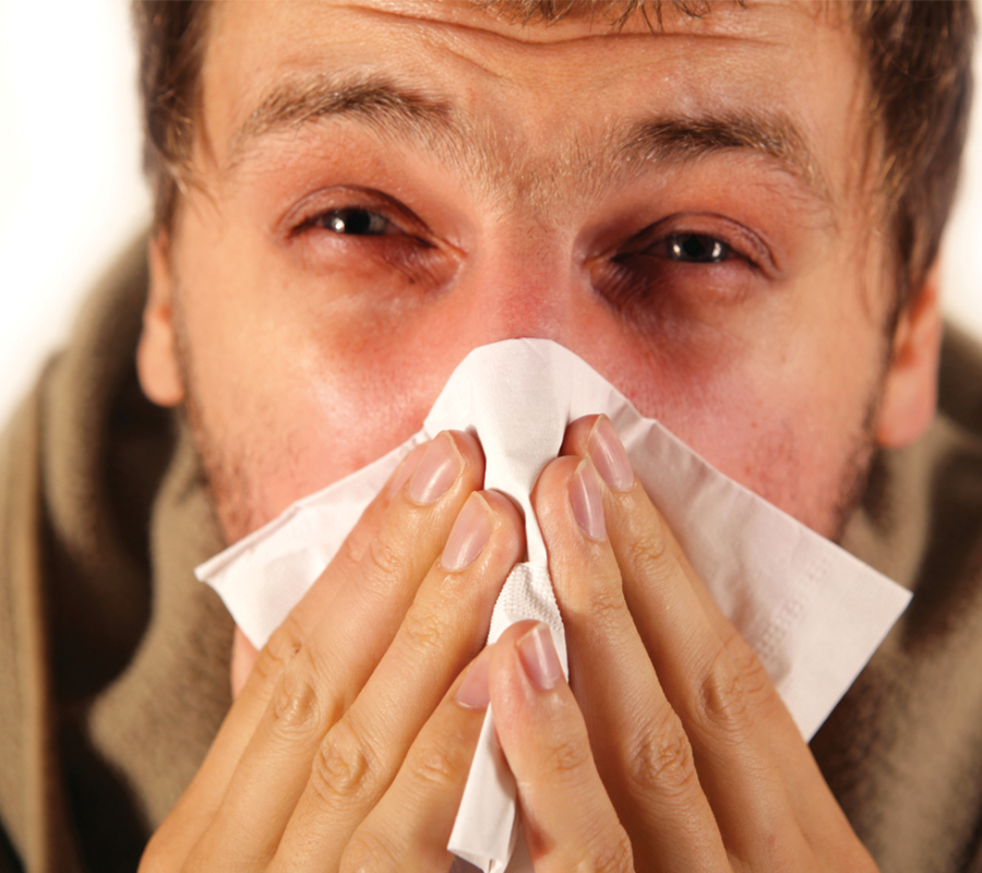 Man with a flu
