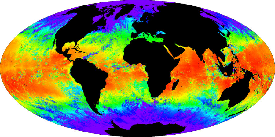 A group of scientists found that the ocean temperatures in the last interglaciation process were as warm as the present measures. Photo credit: Visible Earth, NASA