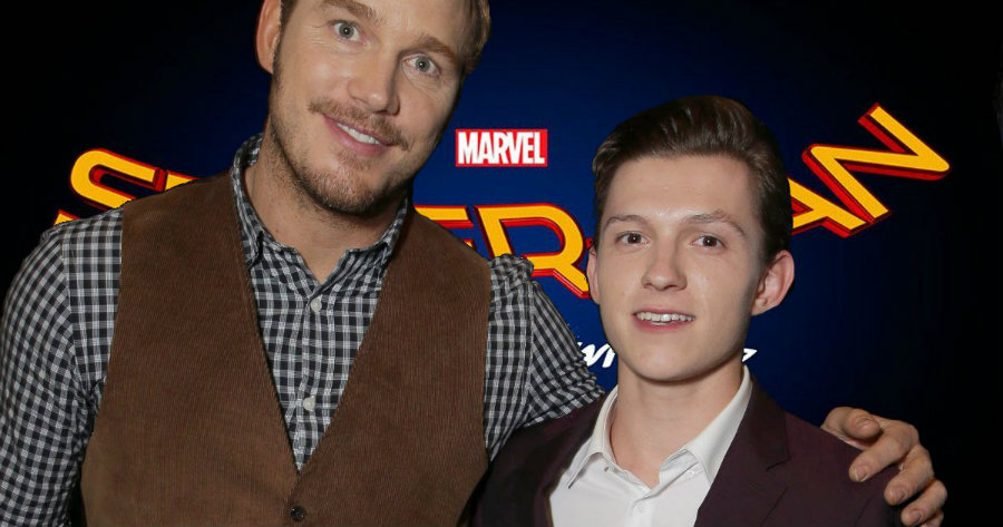 Chris Pratt and Tom Holland at CinemaCon. Image credit: Cosmic Book News