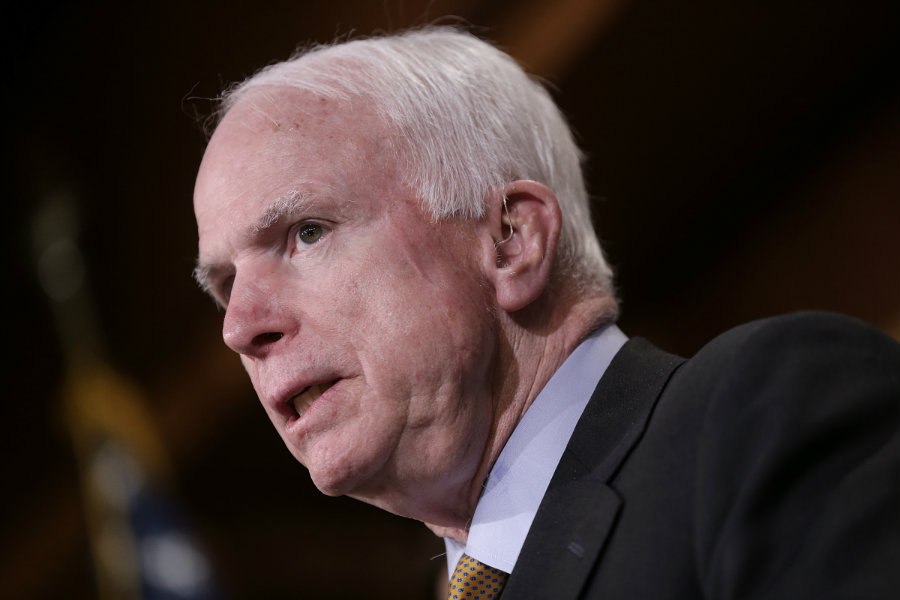 Republican Senator for Arizona John McCain has taken the role of Trump’s leading conservative antagonist. Image credit: Win McNamee / Getty / The New Yorker