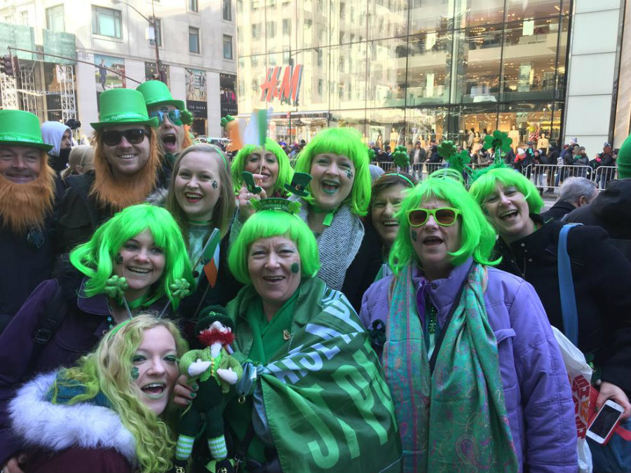 New York City’s Fifth Avenue will be flooded by a sea of green from 11 a.m. to 3 p.m. today in celebration of St. Patrick’s Day. Image credit: Bianca Rosembert / NBC 4 New York
