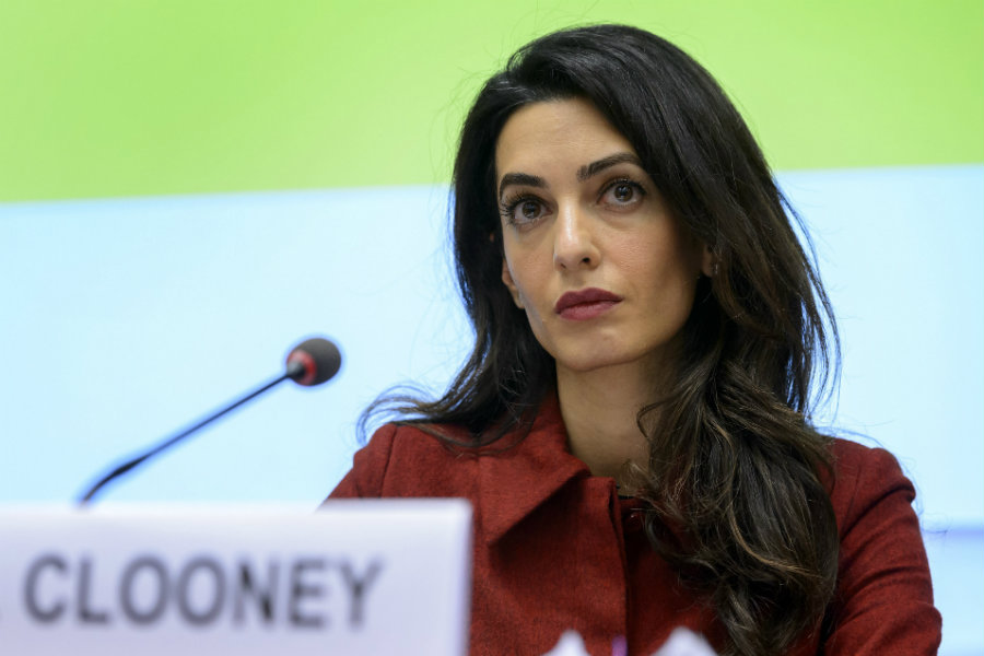 Amal Clooney  represents several victims of ISIS that have been either raped or kidnapped. Image credit: Getty Images / New York Post