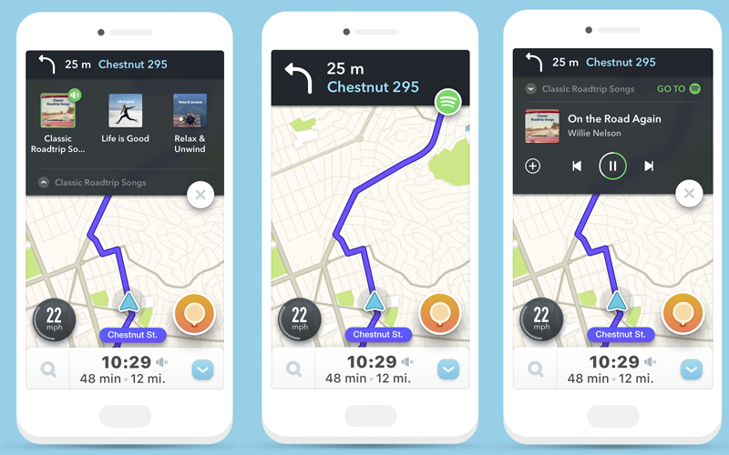Waze, Spotify