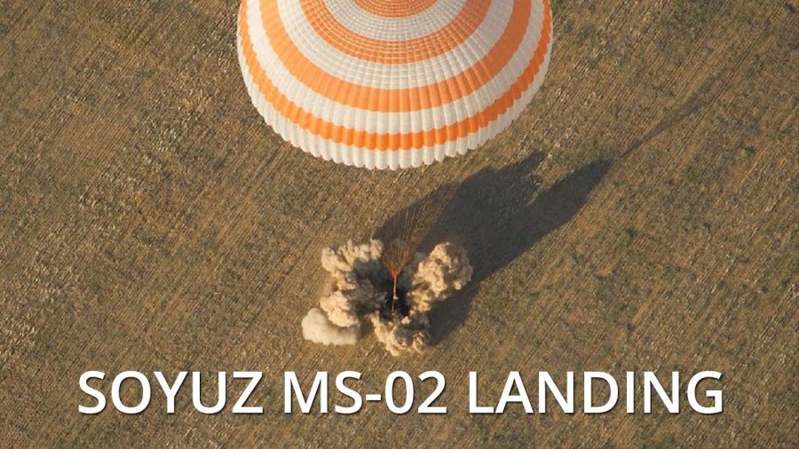 Soyuz MS02 landing