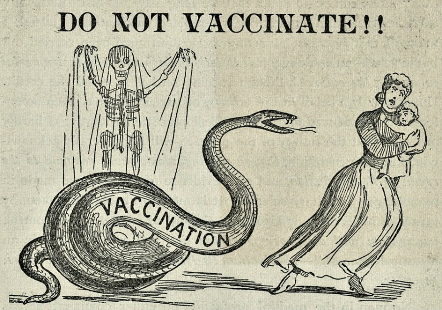 The efforts from anti-vaccination groups have reduced the number of parents that vaccinate their children. Image credit: The Historical Medical Library of The College of Physicians of Philadelphia / The Atlantic
