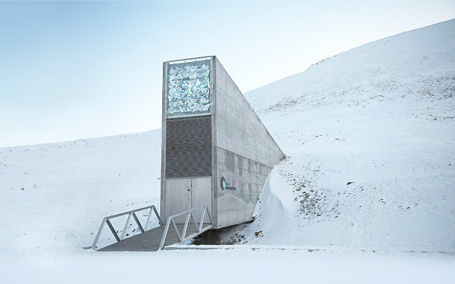 The famous vault, also known as "Arctic Doomsday Vault," was designed as an impregnable deep-freeze to protect seeds from around the world in the event that a global disaster hits humanity. Image credit: Croptrust.org / Wired