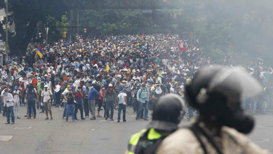Venezuela’s opposition has over a month protesting throughout the country. Image credit: Telemundo