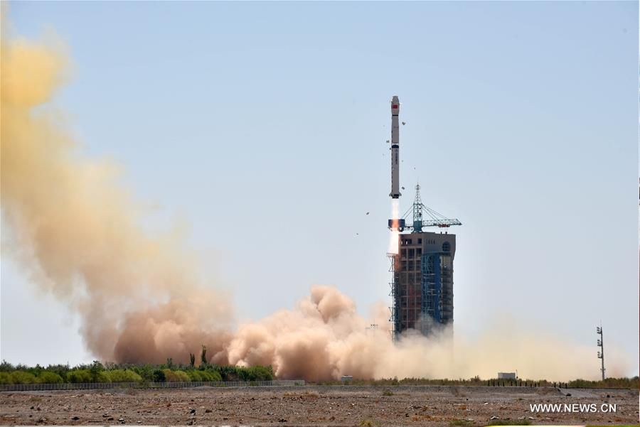Long March-4B rocket launched from Kiuquan Satellite Launch Center in the Gobi Desert. Image credit: Xianhua