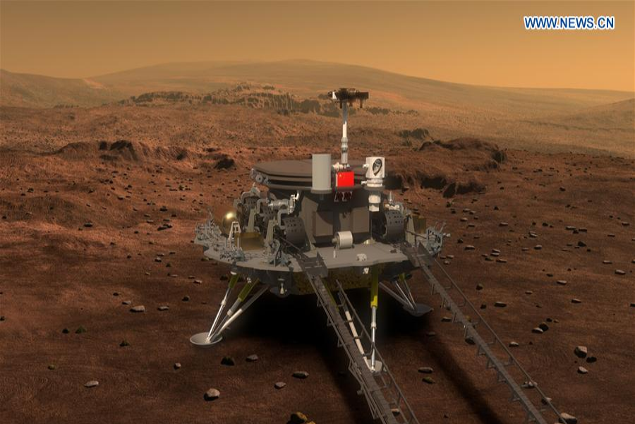 The Chinese government revealed that the rover will collect samples of the Martian soil and atmosphere, while also looking for any signs of water or ice. Image credit: Xianhua