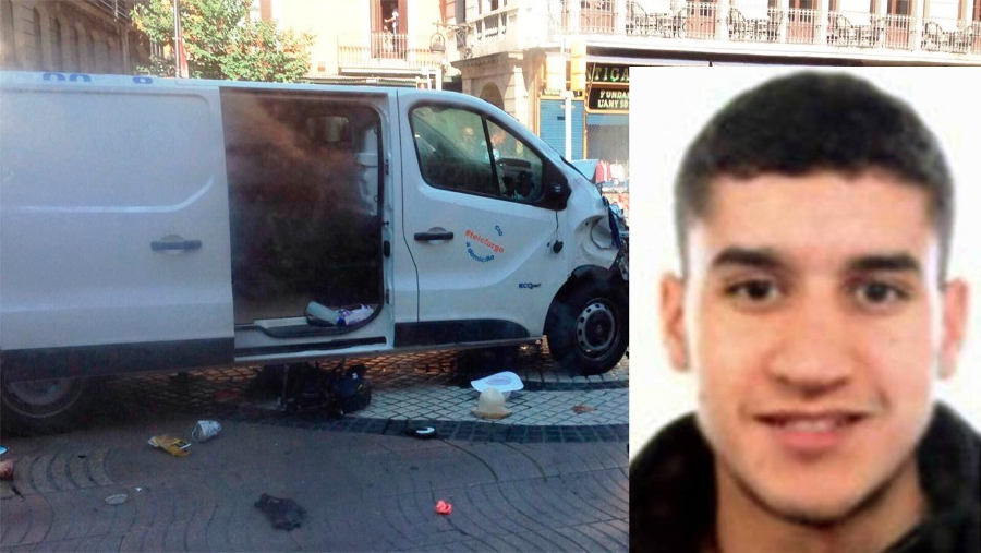 Younes Abouyaaqoub, the suspect thought to have driven the van into the crowd. Image Credit: Diario de Avisos