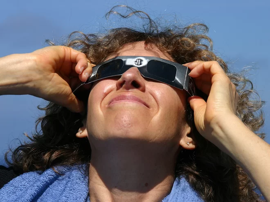 Make sure that your eclipse glasses are safe before watching the solar eclipse. Image Credit: Evan Zucker