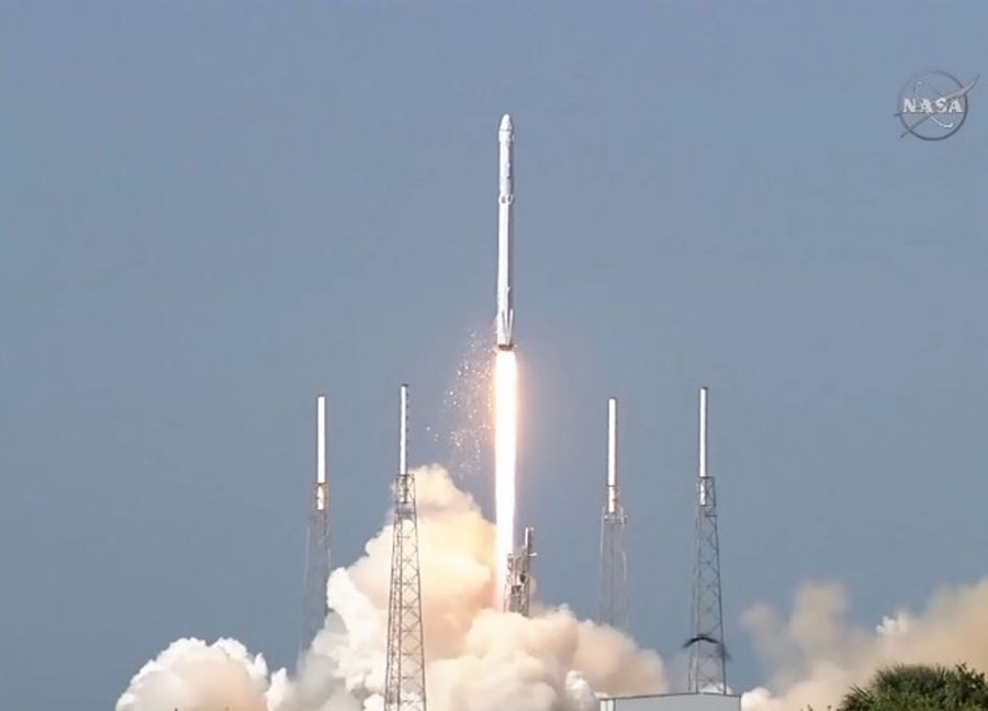 The Falcon 9 used in the mission was a fresh vehicle. Image Credit: NASA