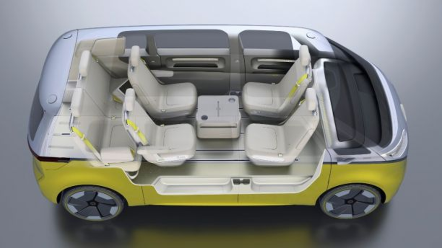Interior layout of the upcoming Volkswagen microbus. Image Credit: Volkswagen / Fox News