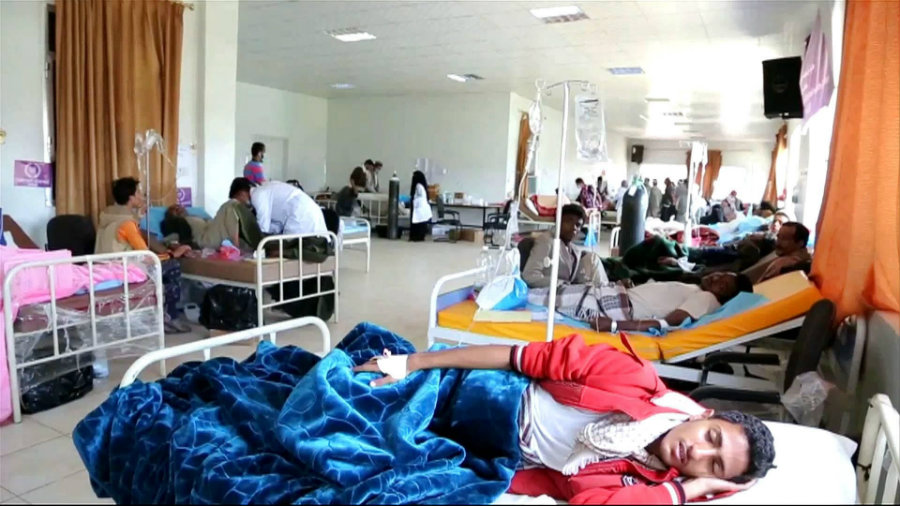 The cholera epidemic is currently the largest in the world. Image credit: Aljazeera