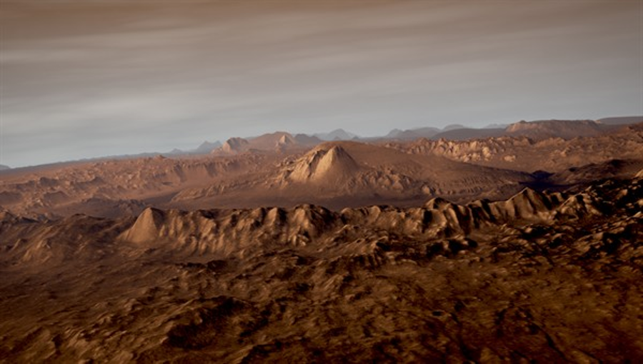 Mars' Gale Crater. Image Credit: Daily Galaxy