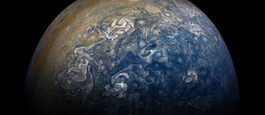 Photos of Jupiter taken by Juno, Spacecraft, Mission, Clouds like a painting