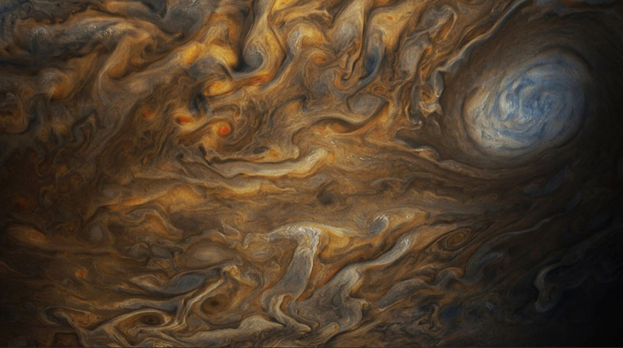 Photos of Jupiter taken by Juno, Spacecraft, Mission, Clouds like a painting