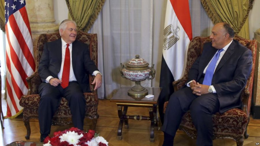 Rex W. Tillerson, united state secretary of state, egypt, middle east