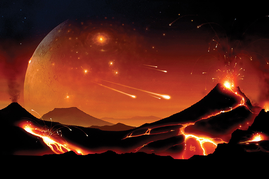 Volcanic activity and massive meteorite killed non-avian dinosaurs, Yucatan Peninsula and the India region