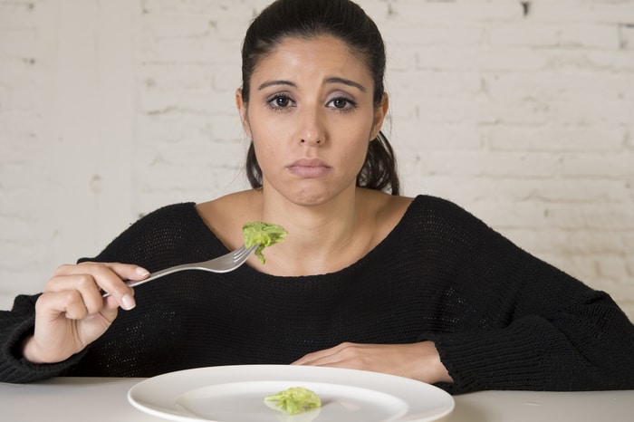 Woman Showing Eating Disorder