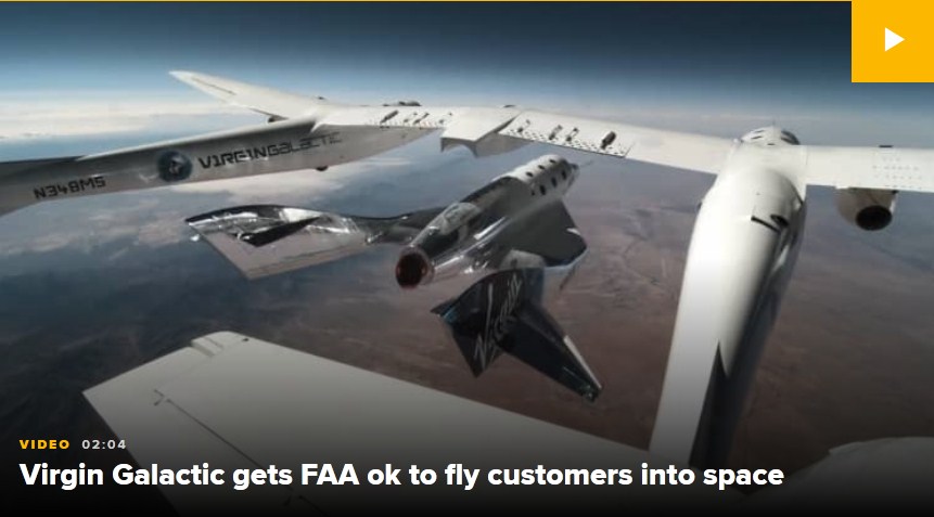 Virgin Galactic Gets FAA Approval to Fly Passengers to Space; Company Shares Soar